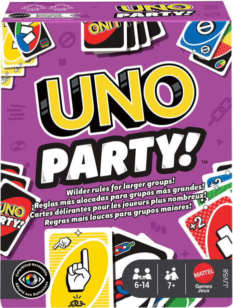 Uno Party – gezellig kaartspel – 2 tot 4 spelers