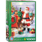 Santa with Sled - Simon Tread (1000) (winter)