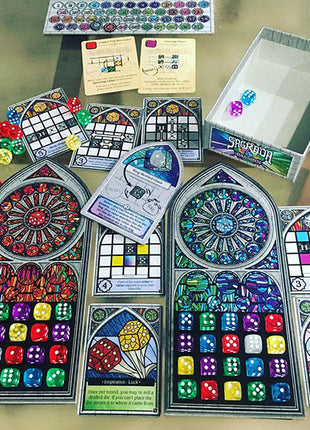 Dit is een foto van het spel Sagrada The Great Facades Passion EN te koop bij Speldorado Spellenwinkel Delft