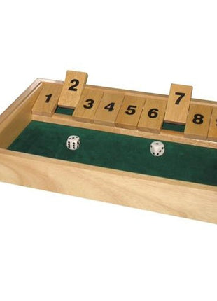 Shut the box klein 9 cijfers 28x20x3cm hout
