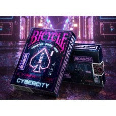 Dit is een foto van het spel Cyberpunk Cyber City - Bicycle te koop bij Speldorado Spellenwinkel Delft