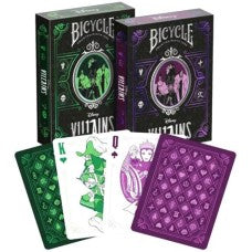 Dit is een foto van het spel Disney Villains Green & Purple - Bicycle te koop bij Speldorado Spellenwinkel Delft