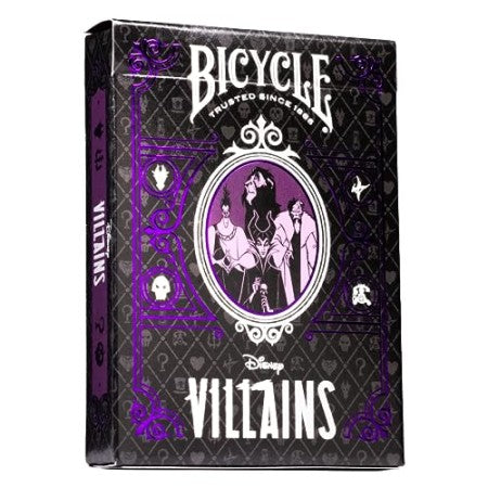 Dit is een foto van het spel Disney Villains Green & Purple - Bicycle te koop bij Speldorado Spellenwinkel Delft