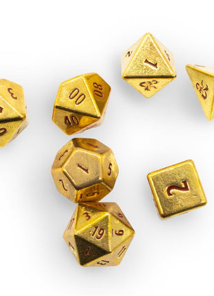 Dit is een foto van het spel Dice Heavy Metal 7 RPG D&D 50th Anniversary te koop bij Speldorado Spellenwinkel Delft