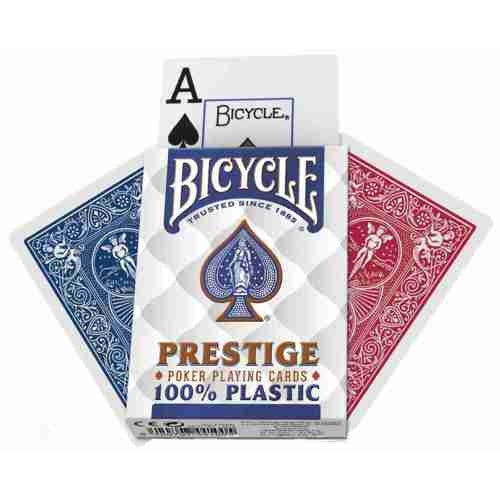 Dit is een foto van het spel Pokerkaarten Prestige 100% Plastic - Bicycle te koop bij Speldorado Spellenwinkel Delft