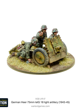 Dit is een foto van het spel German Heer 75mm LEiG 18 Artillery te koop bij Speldorado Spellenwinkel Delft