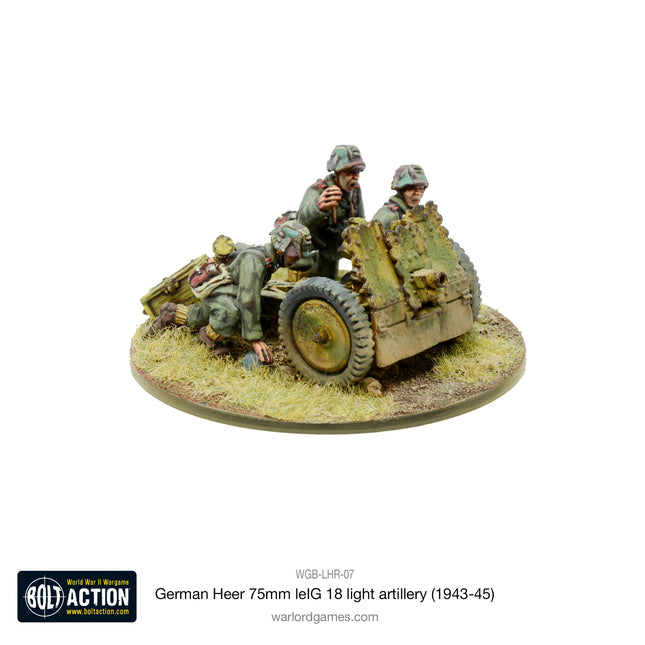 Dit is een foto van het spel German Heer 75mm LEiG 18 Artillery te koop bij Speldorado Spellenwinkel Delft