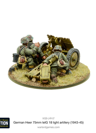 German Heer 75mm LEiG 18 Artillery voor Bolt Action - duitsers artillery schaal 1:58 miniatuur