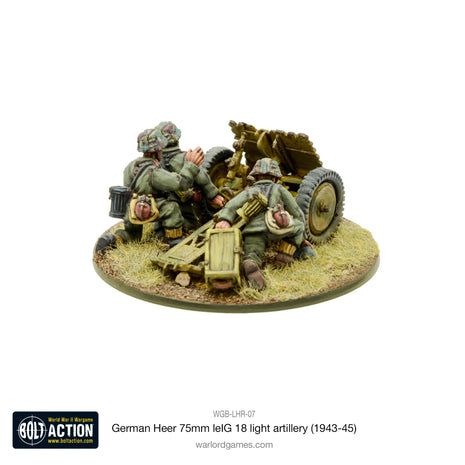 German Heer 75mm LEiG 18 Artillery voor Bolt Action - duitsers artillery schaal 1:58 miniatuur