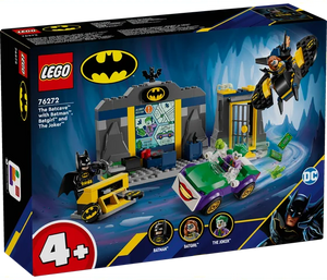 De Batcave met Batman, Batgirl en The Joker