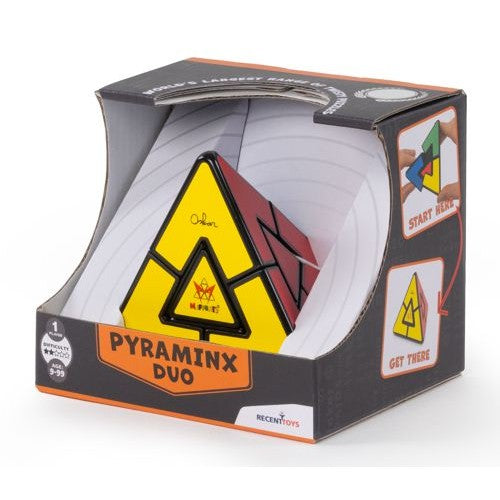 Dit is een foto van het spel Pyraminx Duo te koop bij Speldorado Spellenwinkel Delft