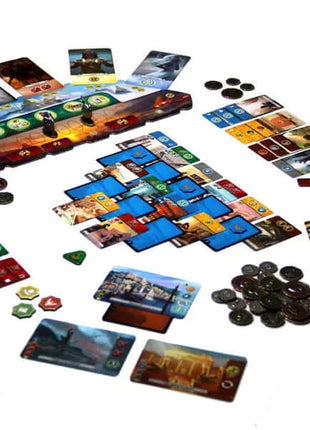 Dit is een foto van het spel 7 Wonders Duel Pantheon NL te koop bij Speldorado Spellenwinkel Delft