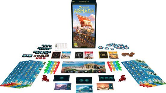 Dit is een foto van het spel 7 Wonders V2 Armada NL te koop bij Speldorado Spellenwinkel Delft