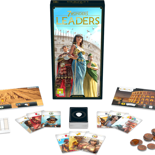 Dit is een foto van het spel 7 Wonders V2 Leaders NL te koop bij Speldorado Spellenwinkel Delft