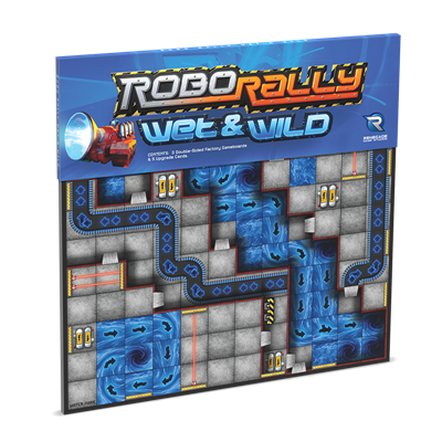 Dit is een foto van het spel Robo Rally Wet and Wild Expansion te koop bij Speldorado Spellenwinkel Delft