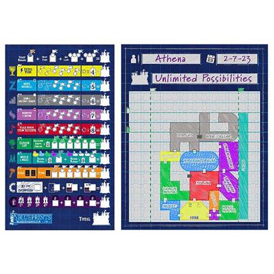 Dit is een foto van het spel Blueprints of Mad King Ludwig te koop bij Speldorado Spellenwinkel Delft