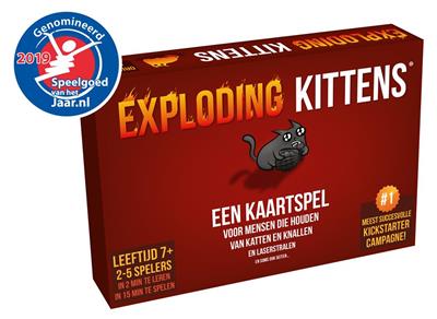 Dit is een foto van het spel Exploding Kittens NL te koop bij Speldorado Spellenwinkel Delft