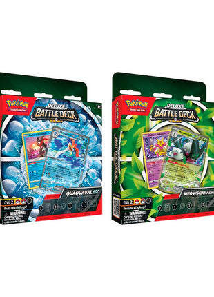 Pokémon TCG  Deluxe Battle Deck Quaquaval/Meowscarada  – set Pokemon - Battle Deck
