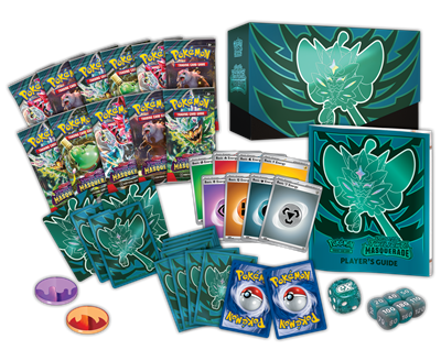 Dit is een foto van het spel Twilight Masquerade Elite Trainer Box - Pokemon te koop bij Speldorado Spellenwinkel Delft