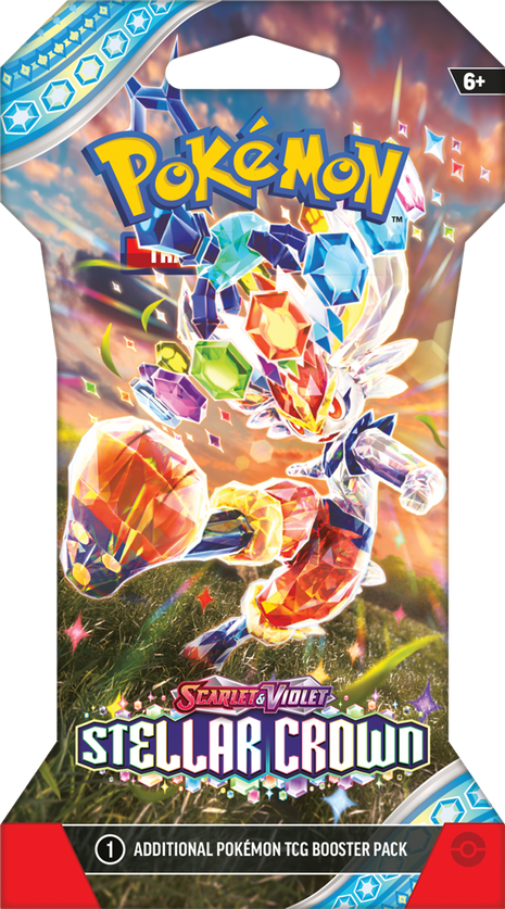 Pokémon TCG Stellar Crown Sleeved Booster– set Stellar Crown - Booster