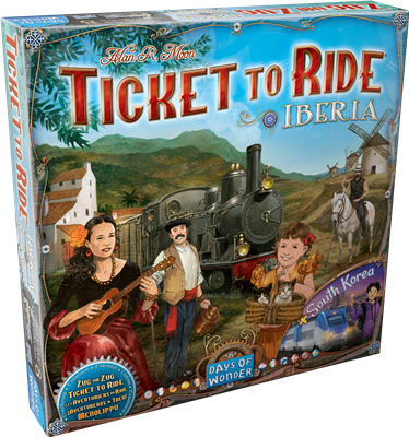 Dit is een foto van het spel Ticket to Ride - Iberia/South Korea te koop bij Speldorado Spellenwinkel Delft