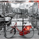 Rode fiets in Amsterdam - 1000 stukjes