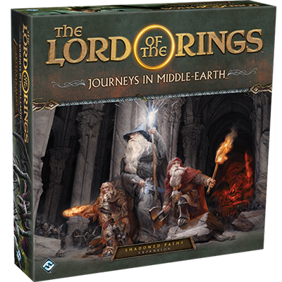 Dit is een foto van het spel LotR Journeys in Middle Earth Shadowed Paths EN te koop bij Speldorado Spellenwinkel Delft
