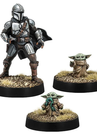Dit is een foto van het spel Din Djarin & Grogu Operative Exp En - Star Wars Legion te koop bij Speldorado Spellenwinkel Delft