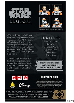 Dit is een foto van het spel Star Wars Legion Clone commander Cody EN te koop bij Speldorado Spellenwinkel Delft