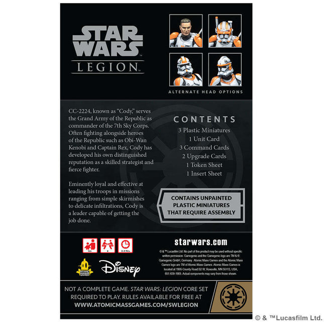 Star Wars Legion Clone commander Cody EN