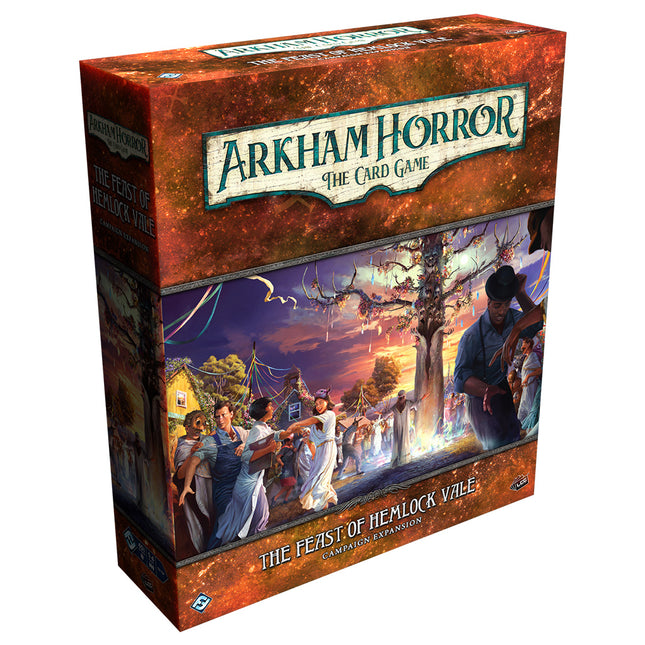 Dit is een foto van het spel Feast of Hemlock Vale Camp.Exp. - Arkham Horror LCG te koop bij Speldorado Spellenwinkel Delft