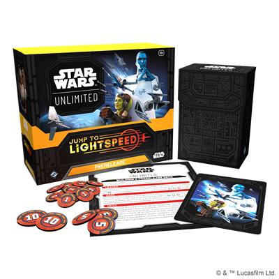 Dit is een foto van het spel Jump to Lightspeed Prerelease Box - EN  - Star Wars Unlimited te koop bij Speldorado Spellenwinkel Delft