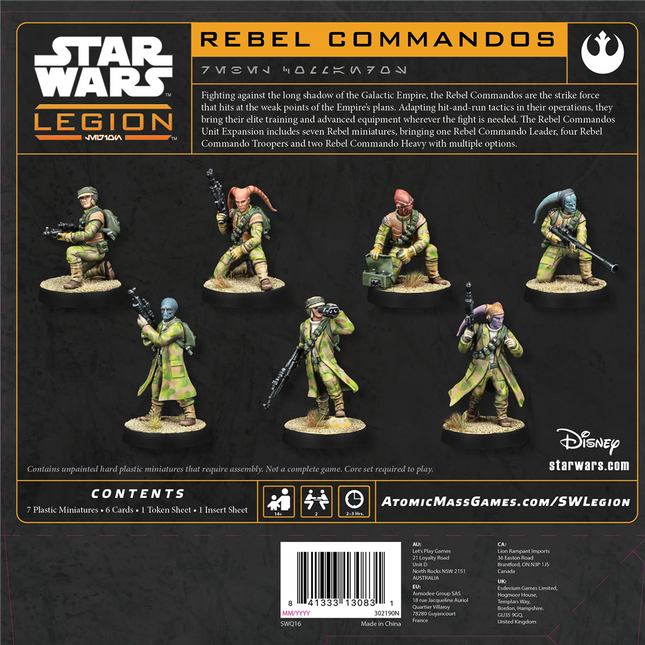 Star Wars Legion Rebel Commandos