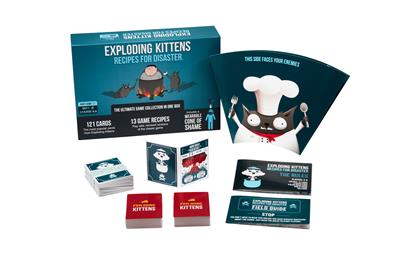 Dit is een foto van het spel Exploding Kittens Recipes for Disaster EN te koop bij Speldorado Spellenwinkel Delft