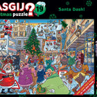 Dit is een foto van het spel Santa Dash  , 2x stukjes - Wasgij Christmas te koop bij Speldorado Spellenwinkel Delft