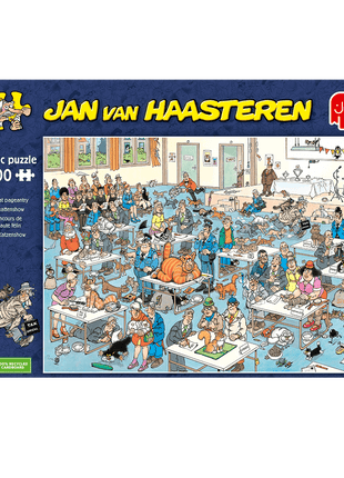 Dit is een foto van het spel De Kattenshow  -Jan van Haasteren te koop bij Speldorado Spellenwinkel Delft
