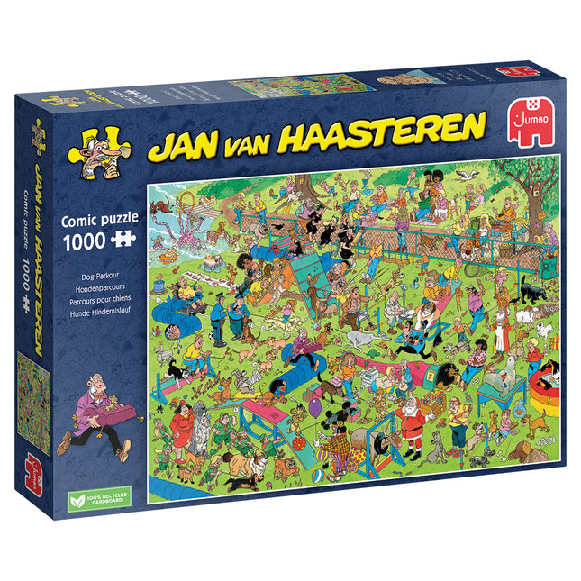 Dit is een foto van het spel Hondenparcours Jan van Haasteren te koop bij Speldorado Spellenwinkel Delft