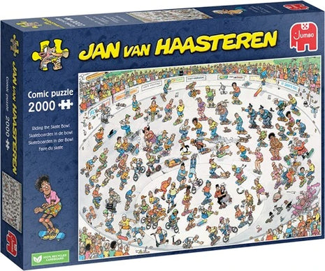Dit is een foto van het spel Skateboarden In De Bowl - Jan van Haasteren te koop bij Speldorado Spellenwinkel Delft