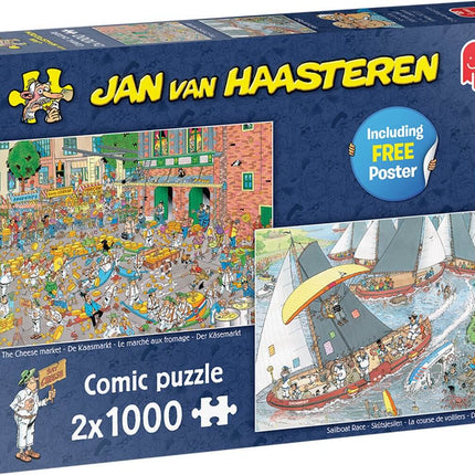 Jan van Haasteren- De Kaasmarkt & Skûtsjesilen - Puzzel - 2x1000 stukjes, 1110100037 van Jumbo te koop bij Speldorado !