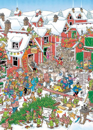 Dit is een foto van het spel Het Dorp Van De Kerstman - Jan van Haasteren te koop bij Speldorado Spellenwinkel Delft