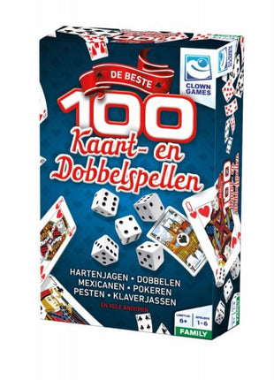 Speelkaarten  Clown 100 Kaart- & Dobbelspellen - Kunststof - uitvoering