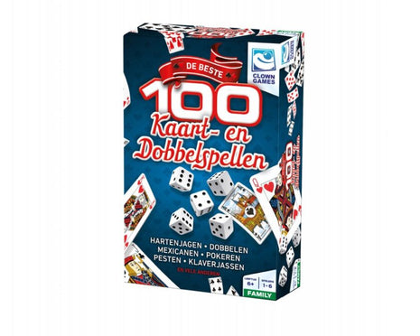 Speelkaarten  Clown 100 Kaart- & Dobbelspellen - Kunststof - uitvoering
