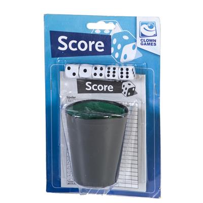 Dobbelen  Clown Dobbelset + Scoreblok - Kunststof - uitvoering