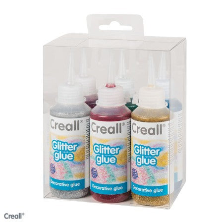 Creall Glitterglue 6 x 100 ml Ass., CRE-09610 van Boosterbox te koop bij Speldorado !