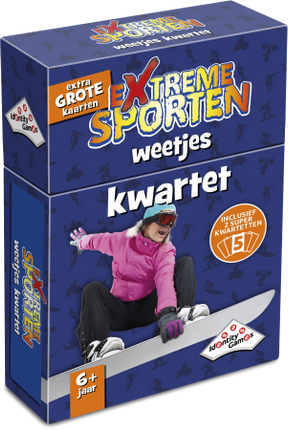 Dit is een foto van het spel Extreme Sporten Kwartet te koop bij Speldorado Spellenwinkel Delft
