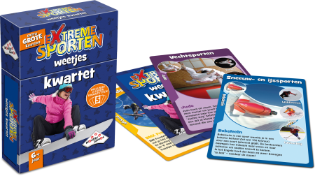 Dit is een foto van het spel Extreme Sporten Kwartet te koop bij Speldorado Spellenwinkel Delft