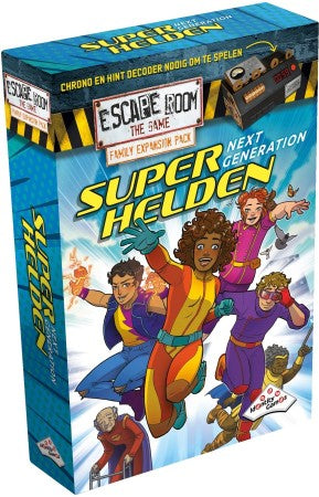 Dit is een foto van het spel Escape Room The Game Uitbreidingsset Familie - Superhelden te koop bij Speldorado Spellenwinkel Delft