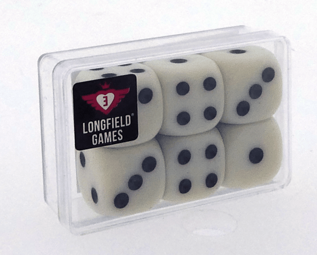 Dit is een foto van het spel Dobbelsteen Set D6 16Mm 6 stuks In Doosje te koop bij Speldorado Spellenwinkel Delft