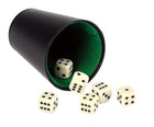 Poker  Pokerbeker Kunstleer Zwart (9cm hoog) - Kunststof - uitvoering
