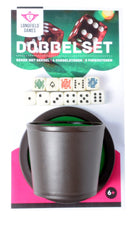 Poker  Pokerbeker met Deksel, 5 Pokerdobbelstenen en D6 Dobbelsteen Set (6 stuks) - Kunststof - uitvoering
